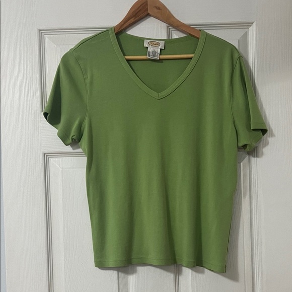 Talbots Tops - Talbots Fresh Green V-Neck Tee